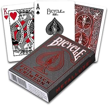 Bicycle Playing Cards: Foil Back Crimson